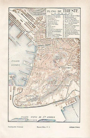 LAMINA ESPASA 865: Plano de  Trieste Italia