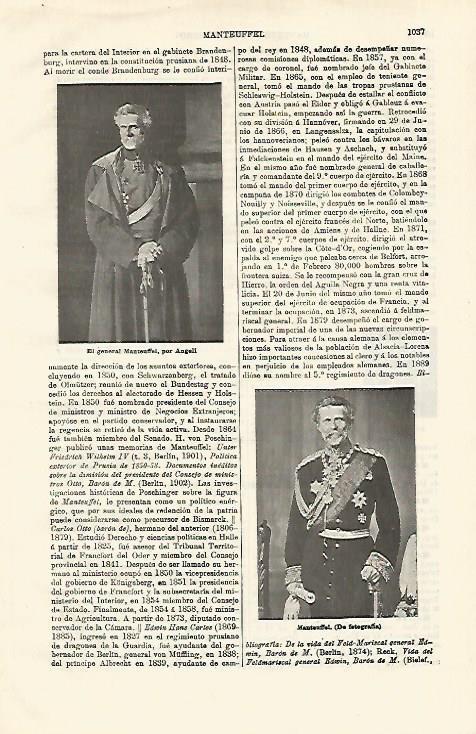 LAMINA ESPASA 18665: El General Manteuffel