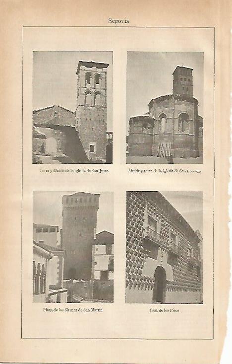 LAMINA ESPASA 19680: Iglesias de San Justi y San Lorenzo de Segovia