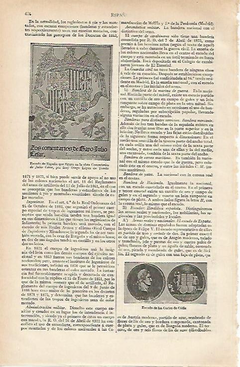 LAMINA ESPASA 19874: Escudo de España y de las Cortes de Cadiz