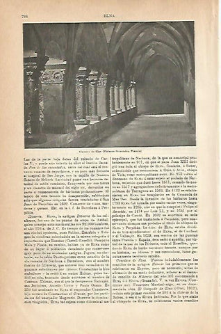 LAMINA ESPASA 6866: Claustro de Elna Francia