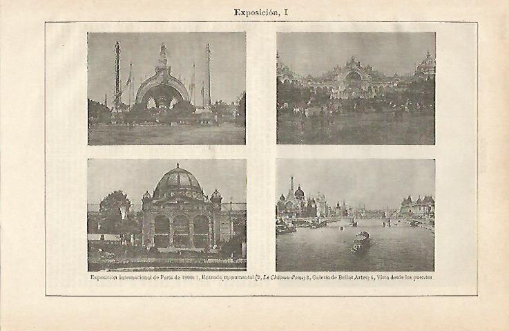 LAMINA ESPASA 16467: Exposicion Internacional de Paris de 1900