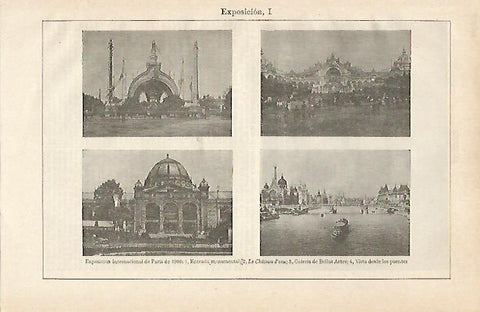 LAMINA ESPASA 16467: Exposicion Internacional de Paris de 1900