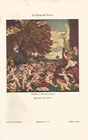 LAMINA ESPASA 6047: La Fiesta de Venus por Tiziano