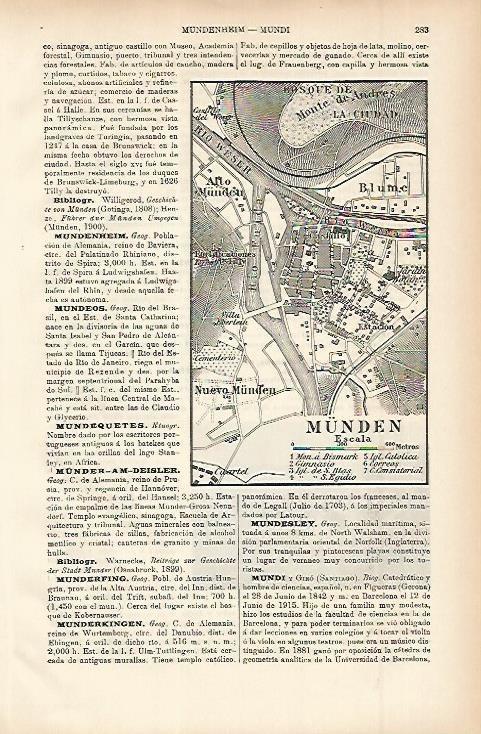 LAMINA ESPASA Alemania 11484: Plano de Munden Alemania