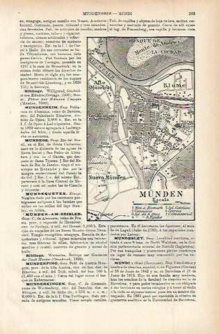 LAMINA ESPASA Alemania 11484: Plano de Munden Alemania