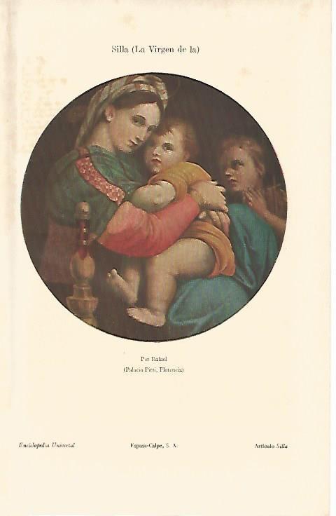 LAMINA ESPASA 2577: La Virgen de la Silla de Rafael