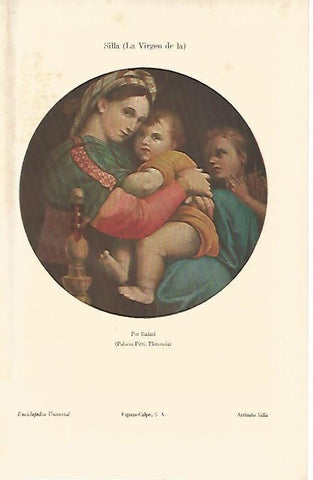 LAMINA ESPASA 2577: La Virgen de la Silla de Rafael