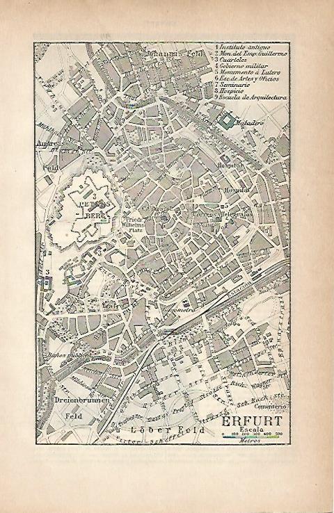 LAMINA ESPASA 18826: Plano de Erfurt
