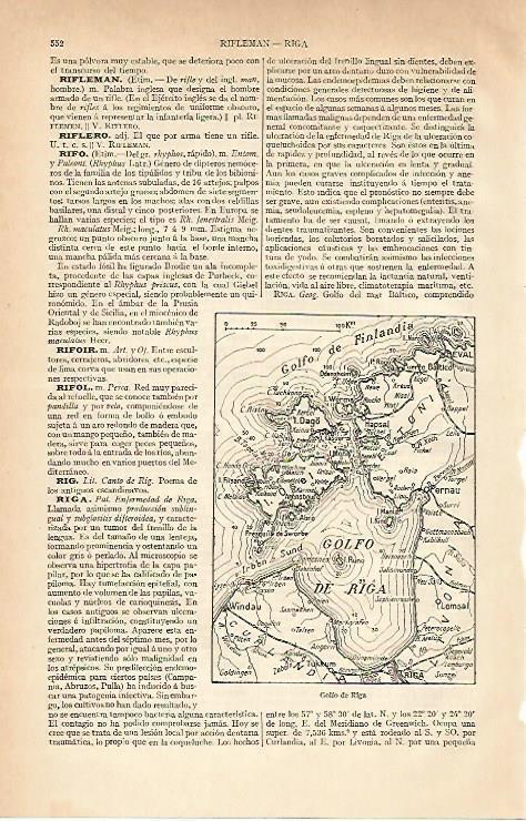 LAMINA ESPASA 6646: Mapa del Golfo de Riga Letonia