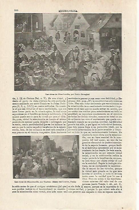 LAMINA ESPASA 24095: Las obras de Misericordia por P. Brueghel