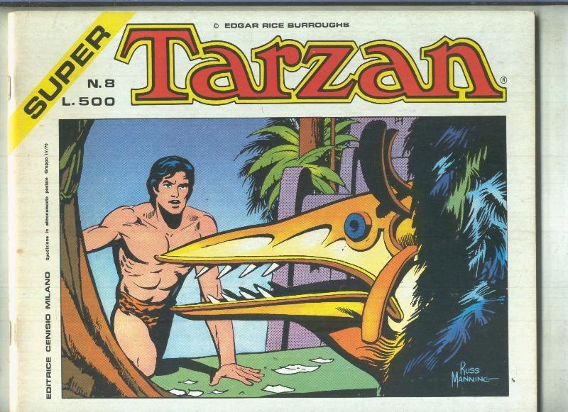 Super Tarzan tiras diarias de Russ Manning numero 08 (numerado 2 en interior cubierta)