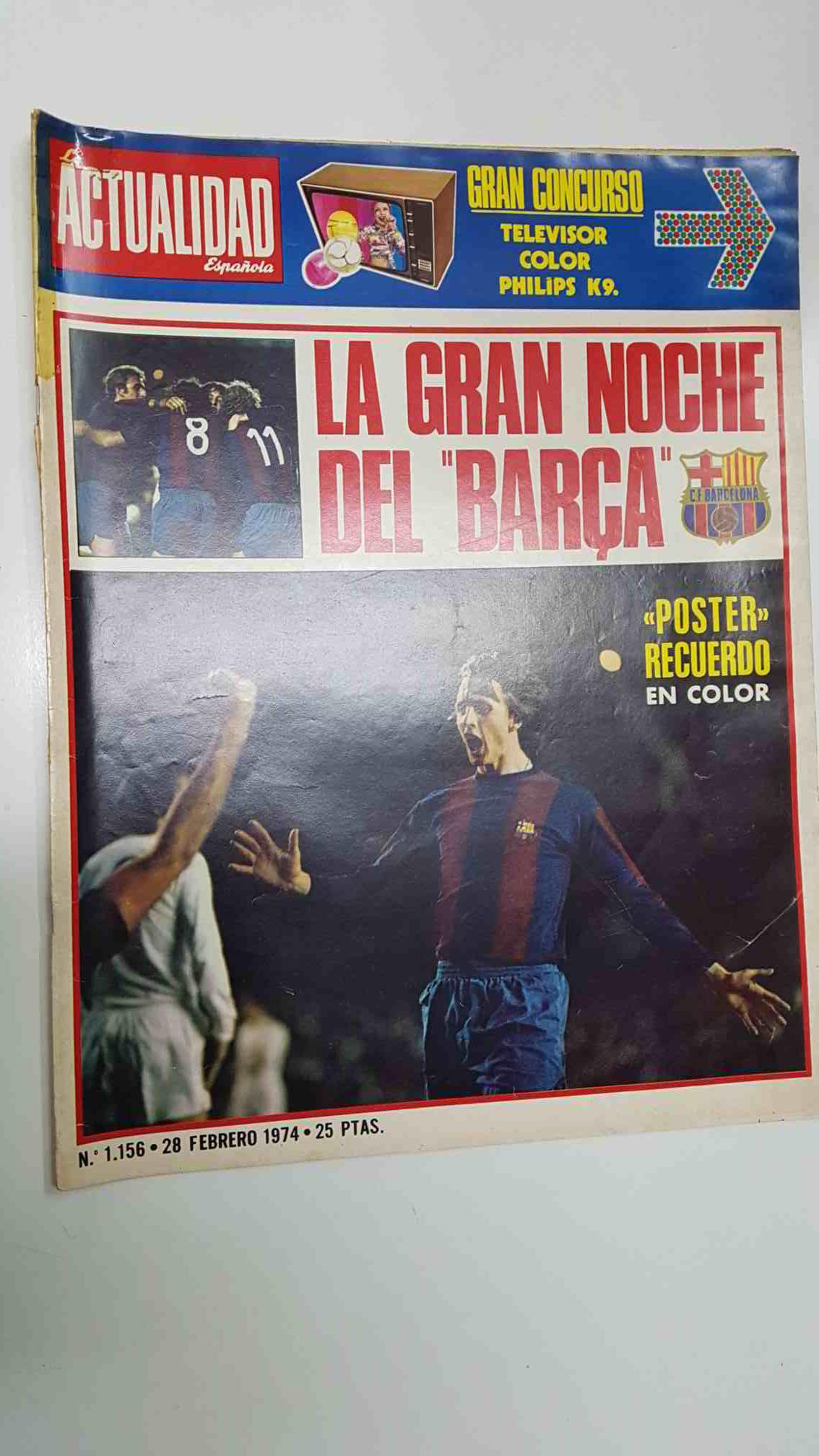 revista La Actualidad Española: num 1156, 28-2-1974 - La Gran Noche del Barça (no contiene poster)