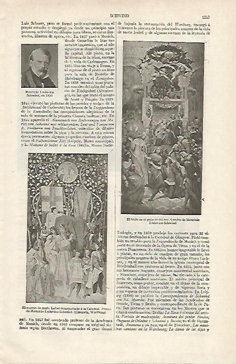 LAMINA ESPASA 12474: Obras y retrato de L. Schewind