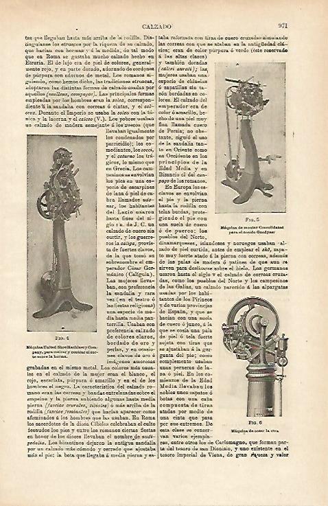 LAMINA ESPASA 14741: Maquinas para hacer calzado
