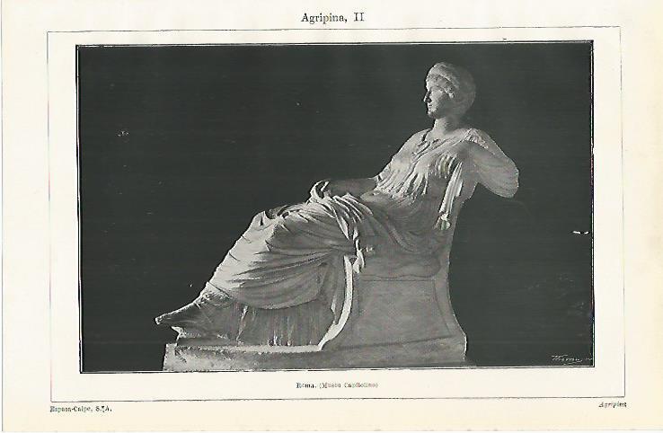 LAMINA ESPASA 15410: Agripina escultura del Museo Capitolino
