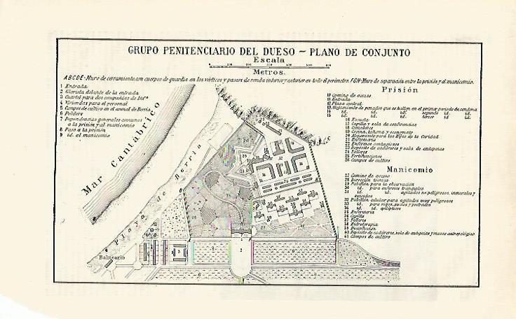 LAMINA ESPASA 16799: Plano de conjunto de la penitencieria del Dueso