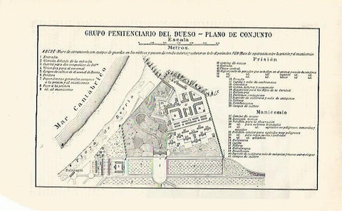 LAMINA ESPASA 16799: Plano de conjunto de la penitencieria del Dueso