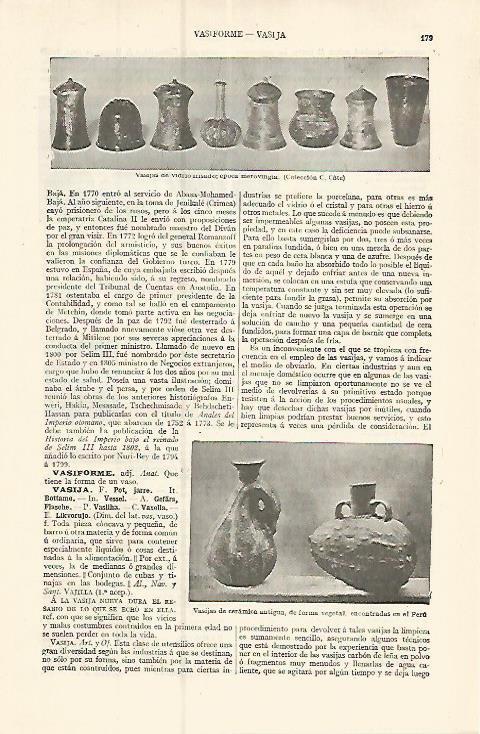 LAMINA ESPASA 17343: Vasijas de ceramica