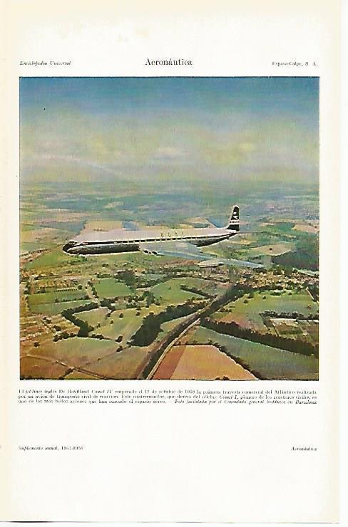 LAMINA ESPASA 14822: El jet-liner ingles De Havilland Comet IV