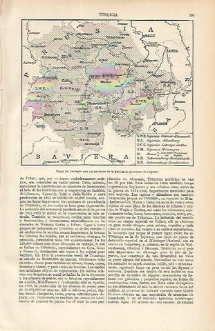 LAMINA ESPASA 12004: Mapa de Turingia Italia