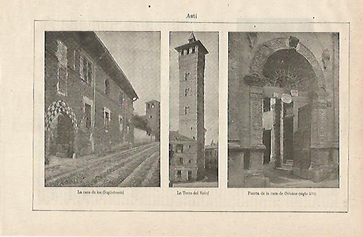 LAMINA ESPASA 12916: Vistas de Asti Italia