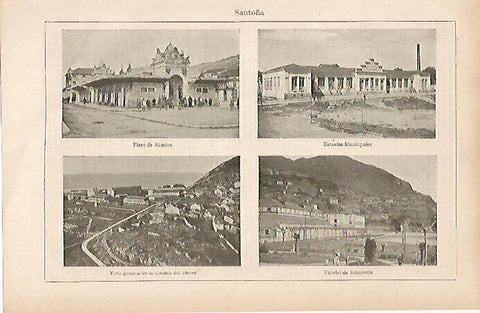 LAMINA ESPASA 19498: Vistas de Santoña
