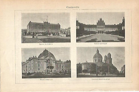 LAMINA ESPASA 14404: Vistas de Czernowitz