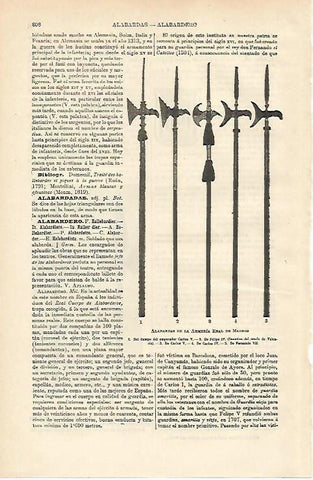 LAMINA ESPASA 12725: Alabardas de la Real Armeria de Madrid