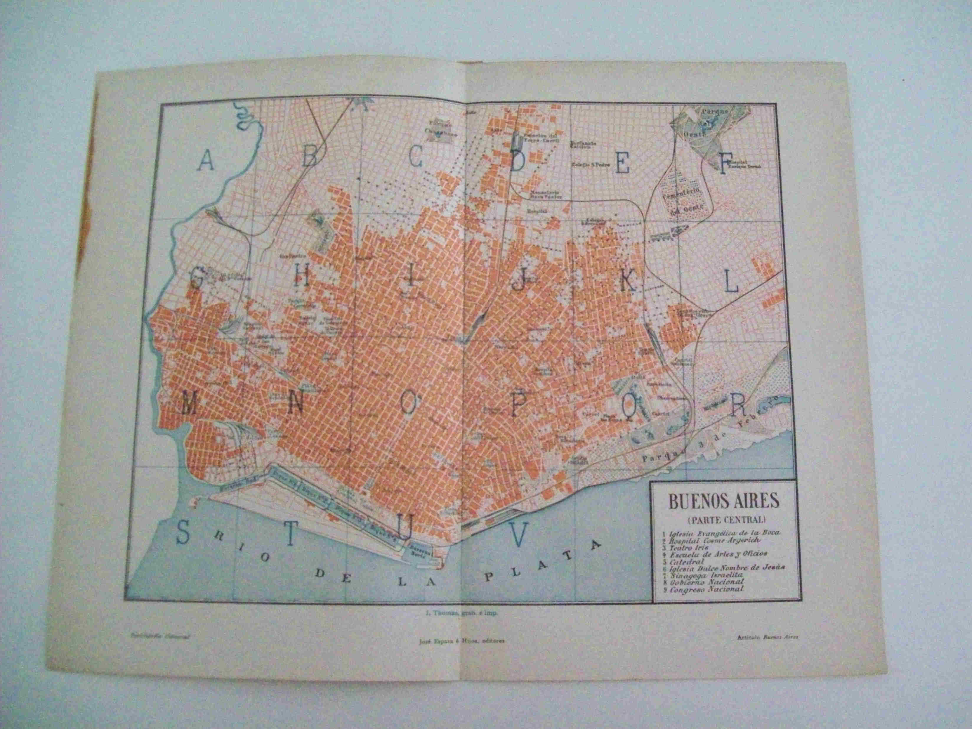 LAMINA ESPASA 11864: Plano de Buenos Aires
