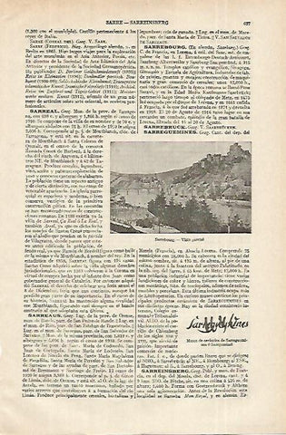 LAMINA ESPASA 12380: Vista parcial de Sarrebourg Francia