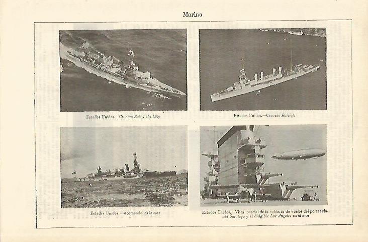 LAMINA DE ESPASA 370: Barcos de la Marina de Estados Unidos