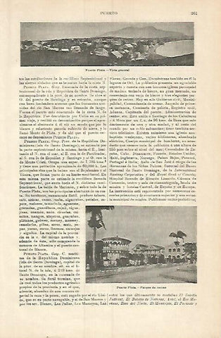 LAMINA ESPASA 3757: Vista general de Puerto Plata Republica Dominicana
