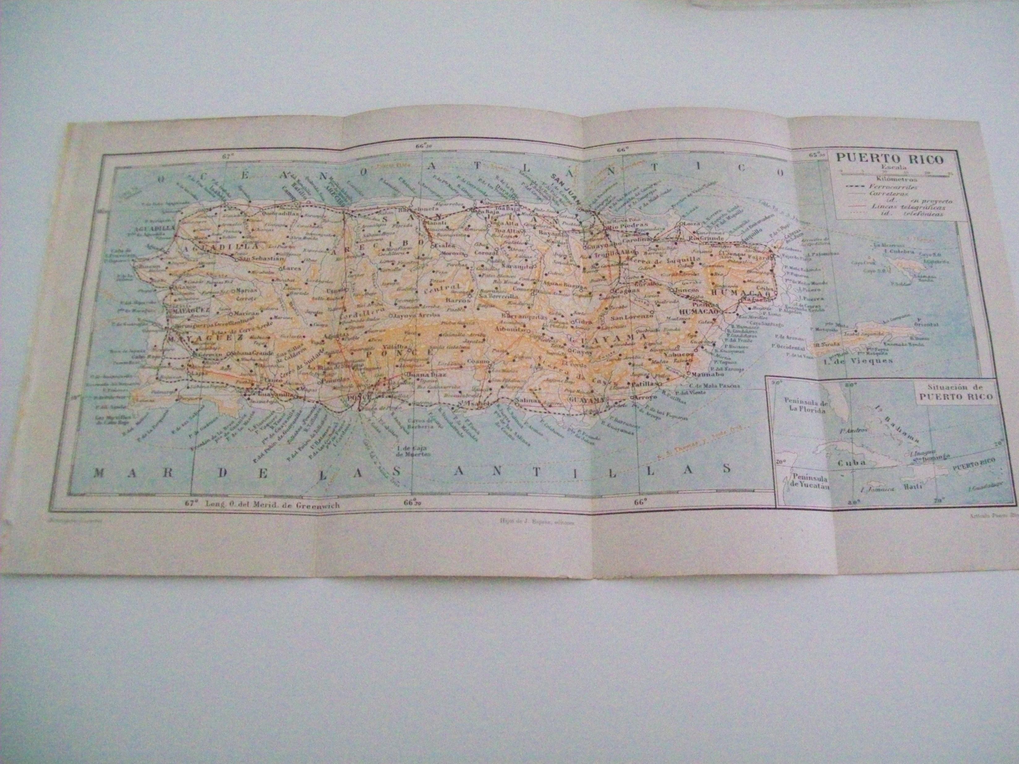 LAMINA ESPASA 3760: Mapa de Puerto Rico