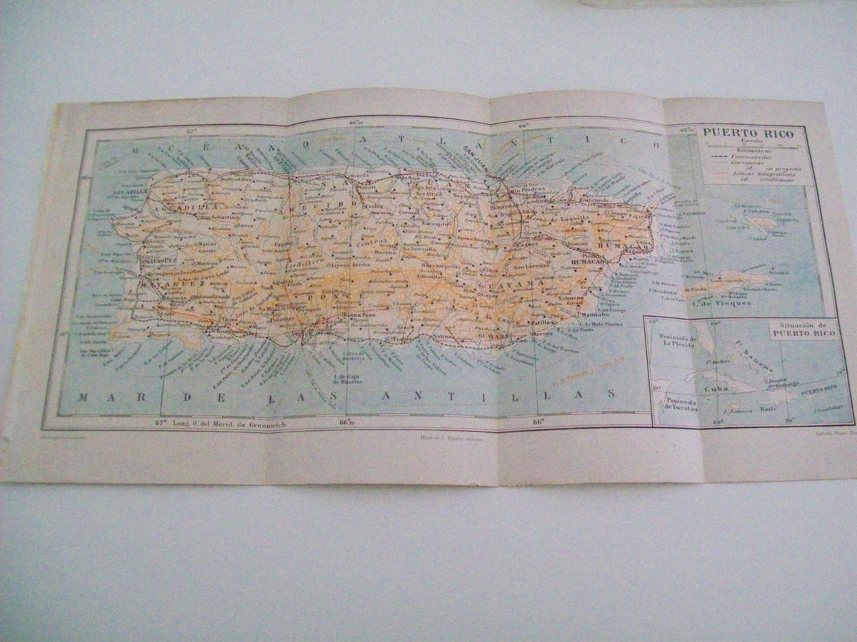 LAMINA ESPASA 3760: Mapa de Puerto Rico