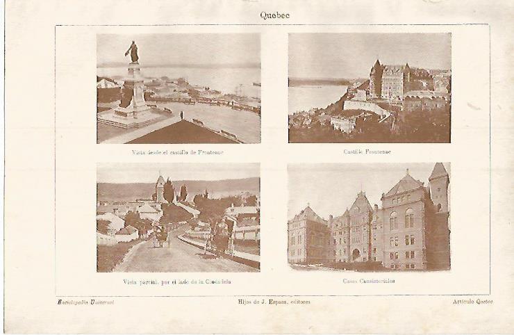 LAMINA ESPASA 3808: Edificios de Quebec Canada