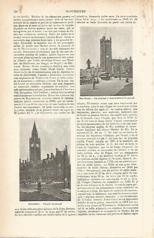 LAMINA ESPASA 3950: Vistas de Manchester