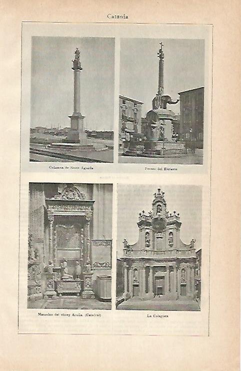 LAMINA ESPASA 3010: Monumentos de Catania Italia