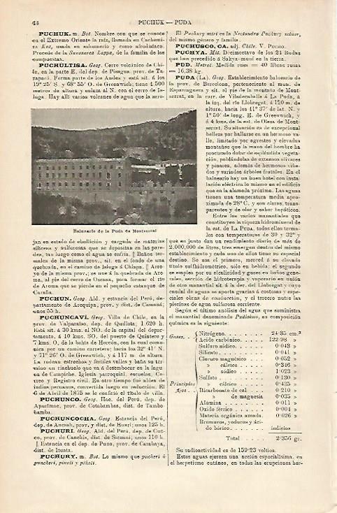 LAMINA ESPASA 3675: Balneario de la Puda de Montserrat Barcelona
