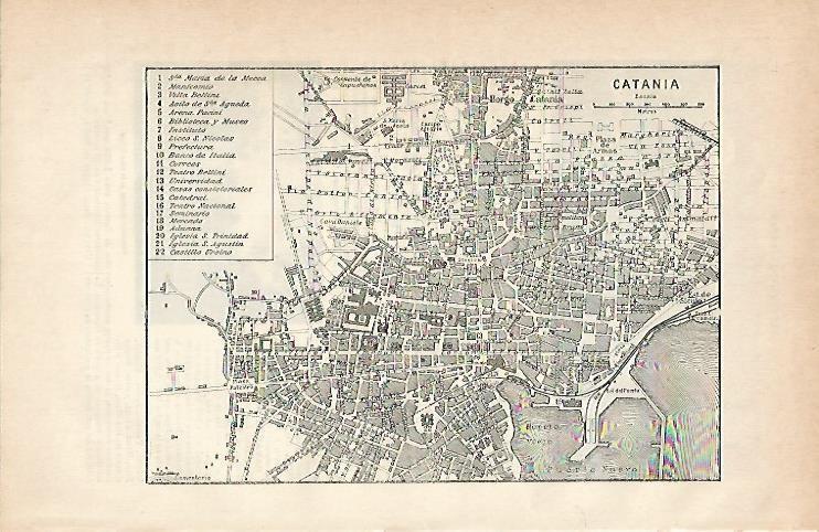 LAMINA ESPASA 3011: Plano de Catania Italia