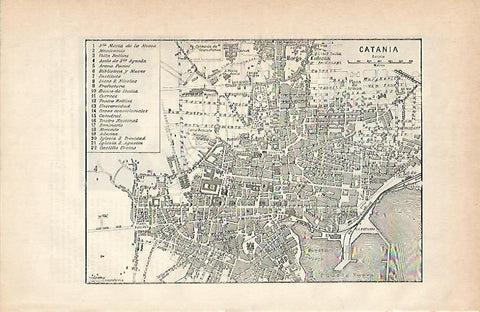 LAMINA ESPASA 3011: Plano de Catania Italia
