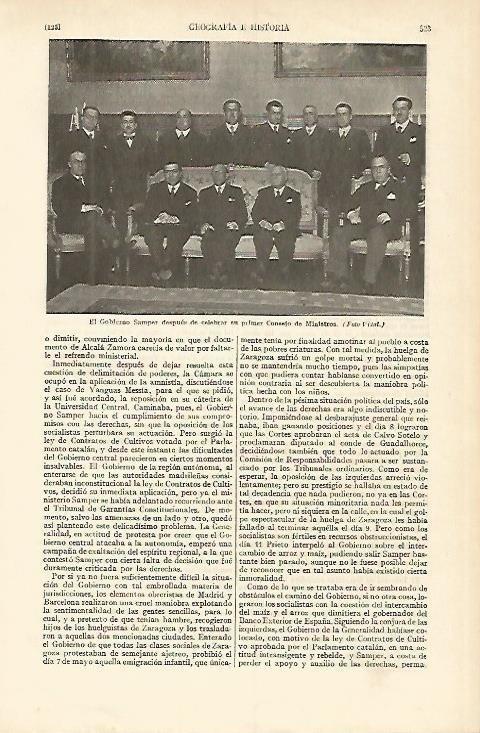 LAMINA DE ESPASA 337: Gobierno Samper