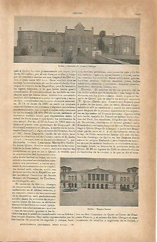 LAMINA ESPASA 3849: Escuela de Artes y Oficios de Quito Ecuador