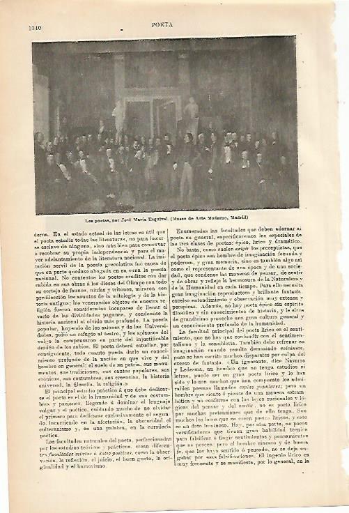 LAMINA ESPASA 3324: Los poetas por Esquivel