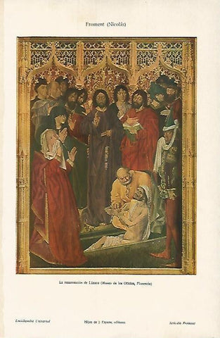 LAMINA ESPASA 3557: La resurreccion de Lazaro por Froment