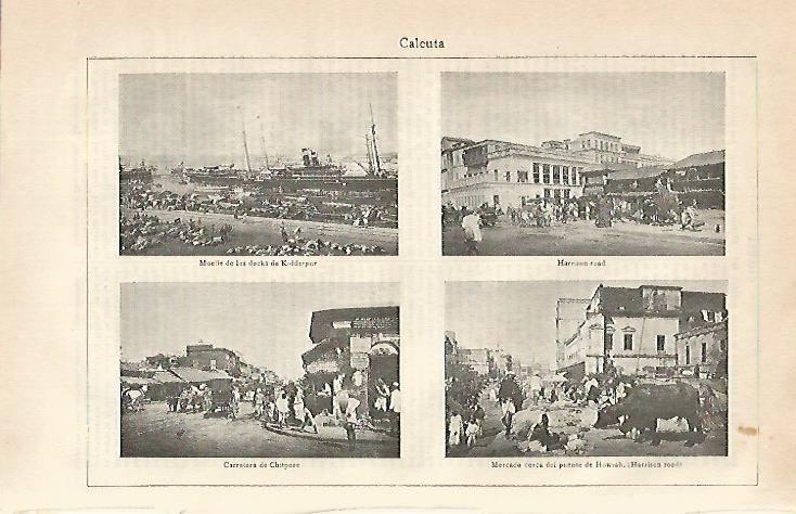 LAMINA De ESPASA 00155: Calcuta. Vistas