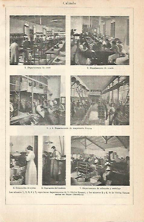LAMINA De ESPASA 00171: Fabrica de calzado de Sitges