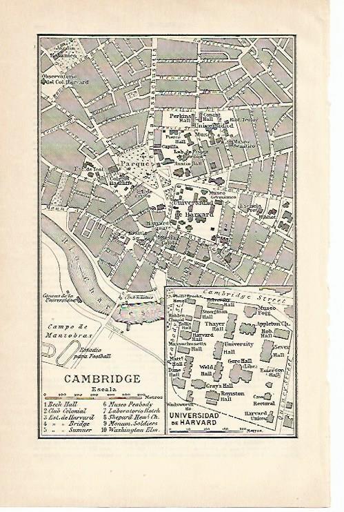 LAMINA De ESPASA 00104: Plano de Cambridge