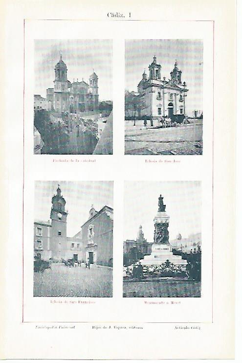 LAMINA De ESPASA 00133: Cadiz