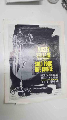 Cartel de la pelicula: Solo Pour une Blonde (años 60) - Charles Reynolds. Mickey Spillane. Lloyd Nolan. Panavision